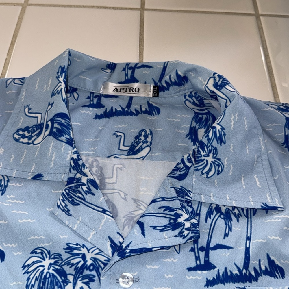 APTRO Hula girl HAWAIIAN shirt XXXL - Picture 3 of 6